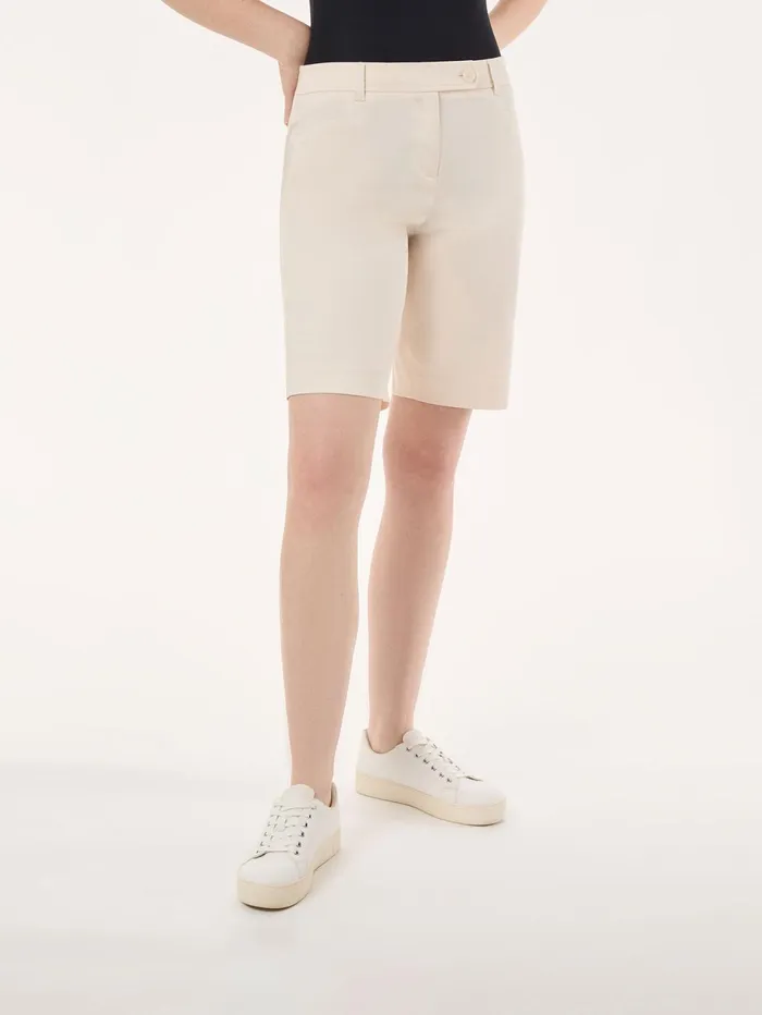 Petite Solid Fly Front Bermuda Short Women Jones New York Petite Pants and Skirts