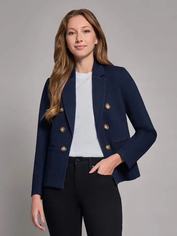 Plus Denim Faux DoubleBreasted Jacket Women Jones New York Plus Denim Plus Denim Faux DoubleBreasted Jacket Women Jones New York Plus Denim