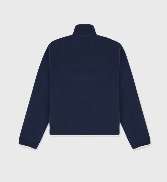 Polar Fleece And Sherpa Women Sporty and Rich NY Crest Polar Sweatshirt 8211 NavyGold