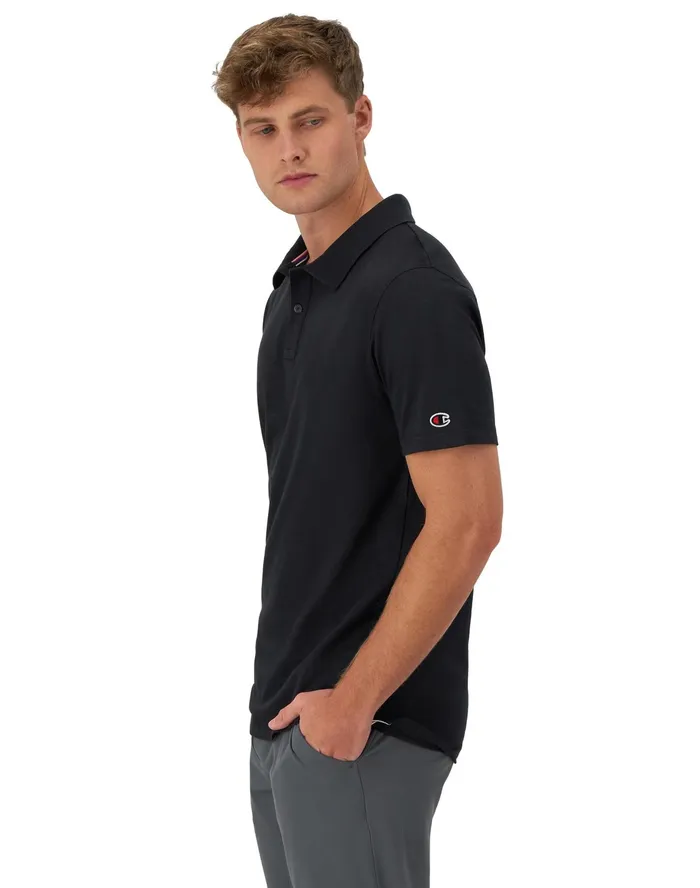 Polo TShirt Moisture Wicking Black Men Champion TShirts and Tops