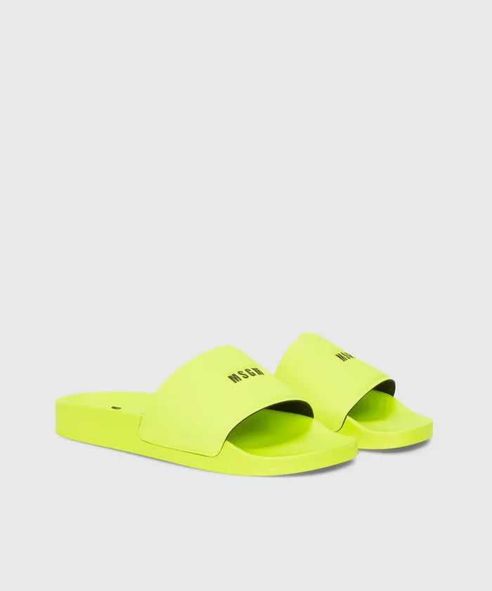 Pool Slippers With Micro Logo Women MSGM Slides