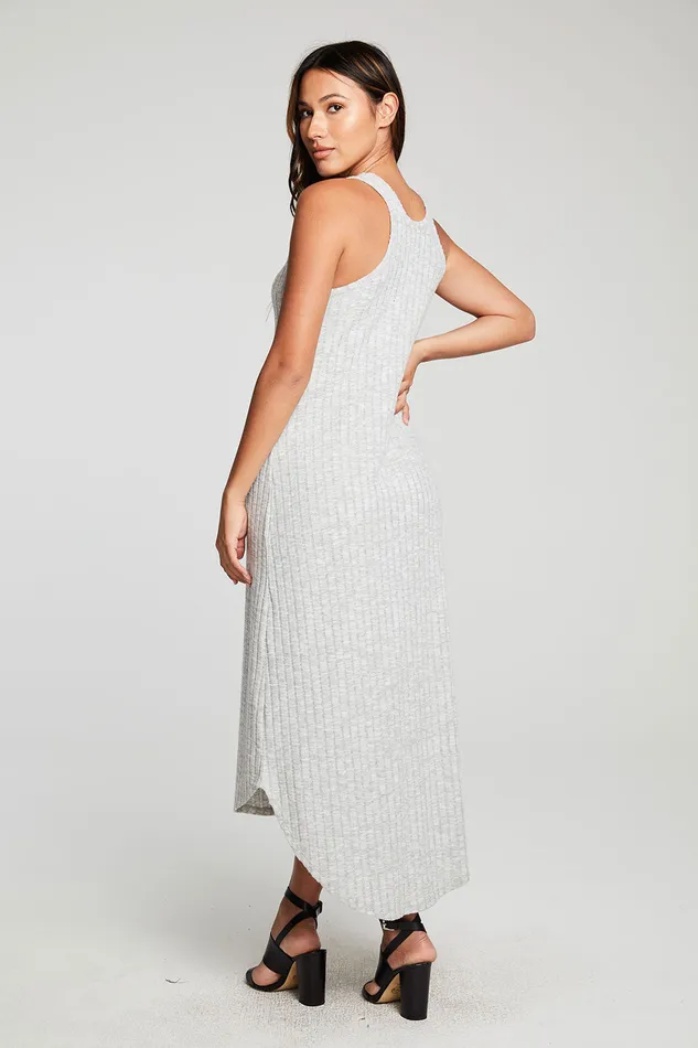 Poor Boy Rib Hi Lo Shirttail Midi Racer Tank Dress Dresses Chaser Brand Womens