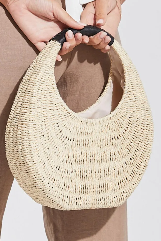 Positano Bag 8211 Top Handle Raffia Bag In Natural Women Showpo Bags