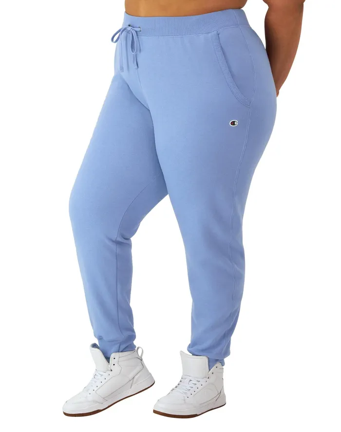Powerblend Joggers C Logo 29034 Plus Size Plaster Blue Women Champion Pants