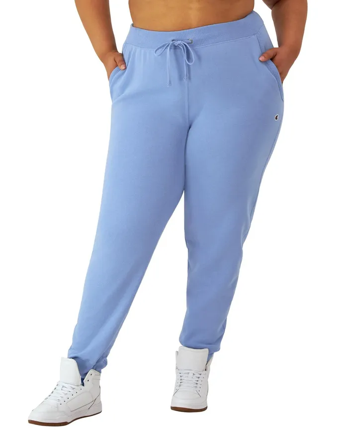 Powerblend Joggers C Logo 29034 Plus Size Plaster Blue Women Champion Pants