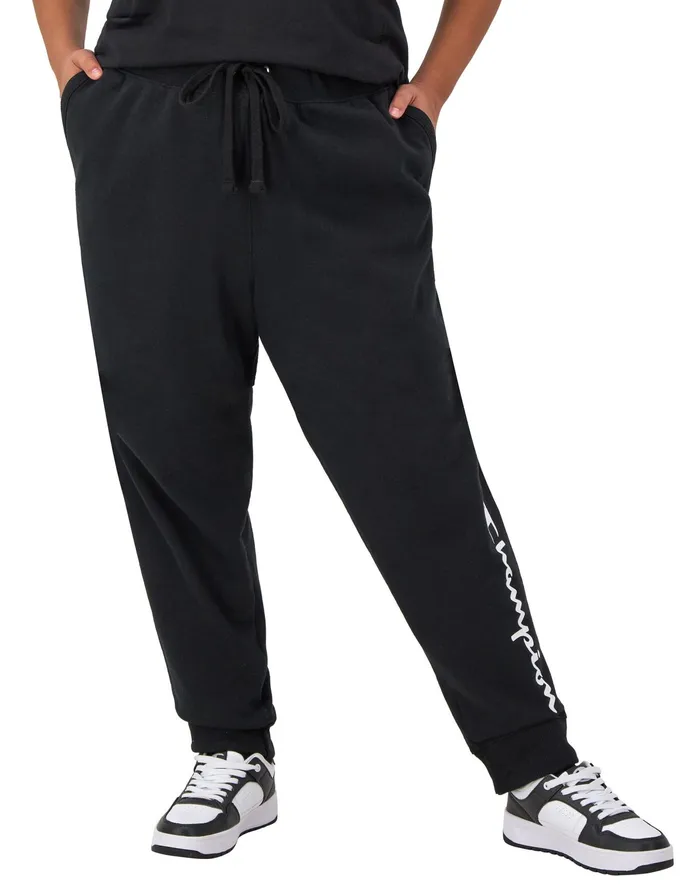 Powerblend Joggers Script Logo 29034 Plus Size Black Women Champion Pants