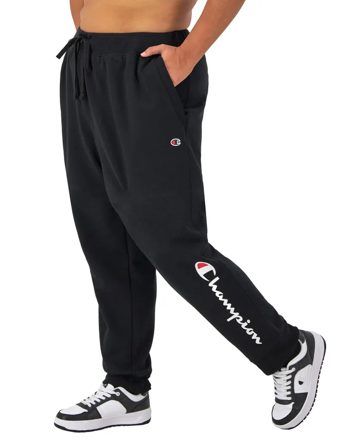 Powerblend Joggers Script Logo 29034 Plus Size Black Women Champion Pants