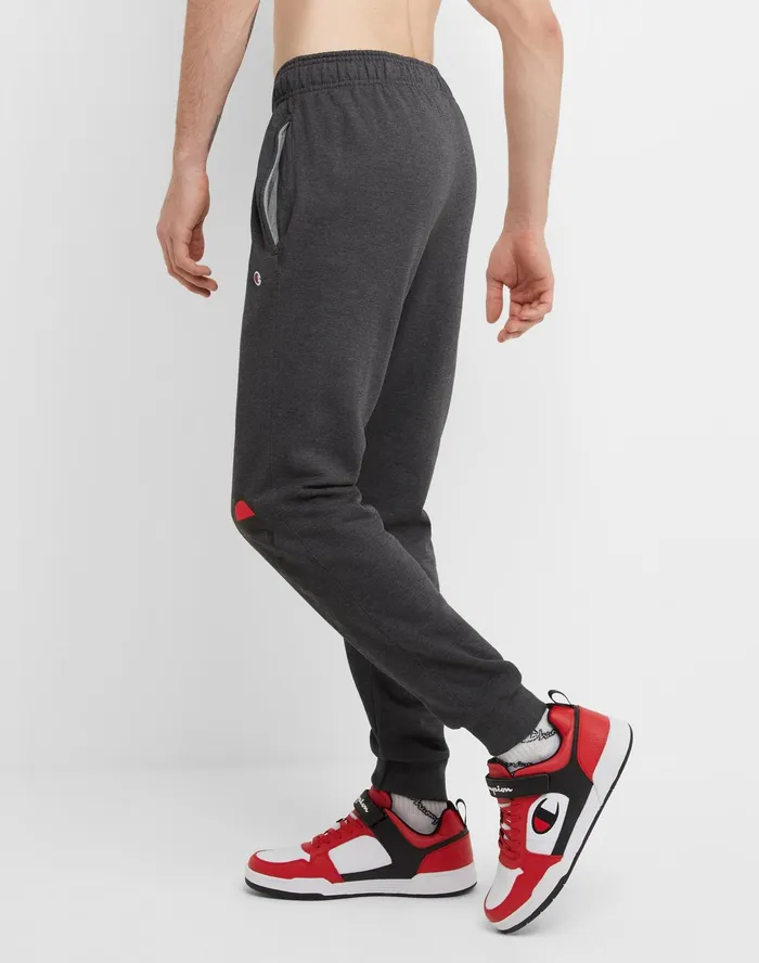 Powerblend Joggers Script Logo 31034 Granite Heather Men Champion Pants and Joggers