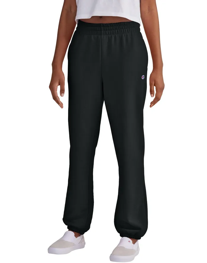 Powerblend Oversized Sweatpants C Logo 29034 Black Women Champion Pants