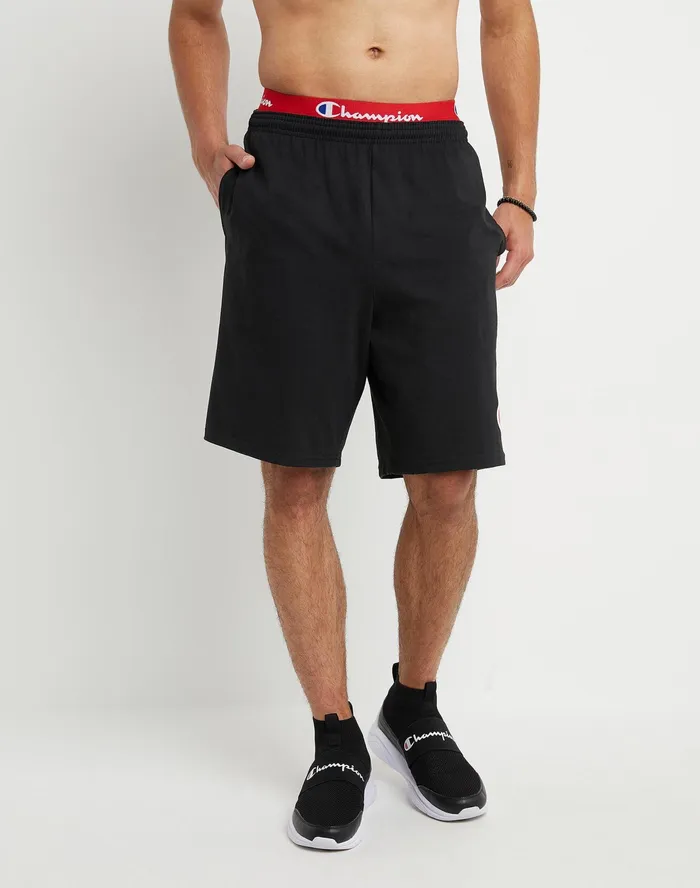 Powerblend Shorts Big C Logo 10034 Black Men Champion Shorts