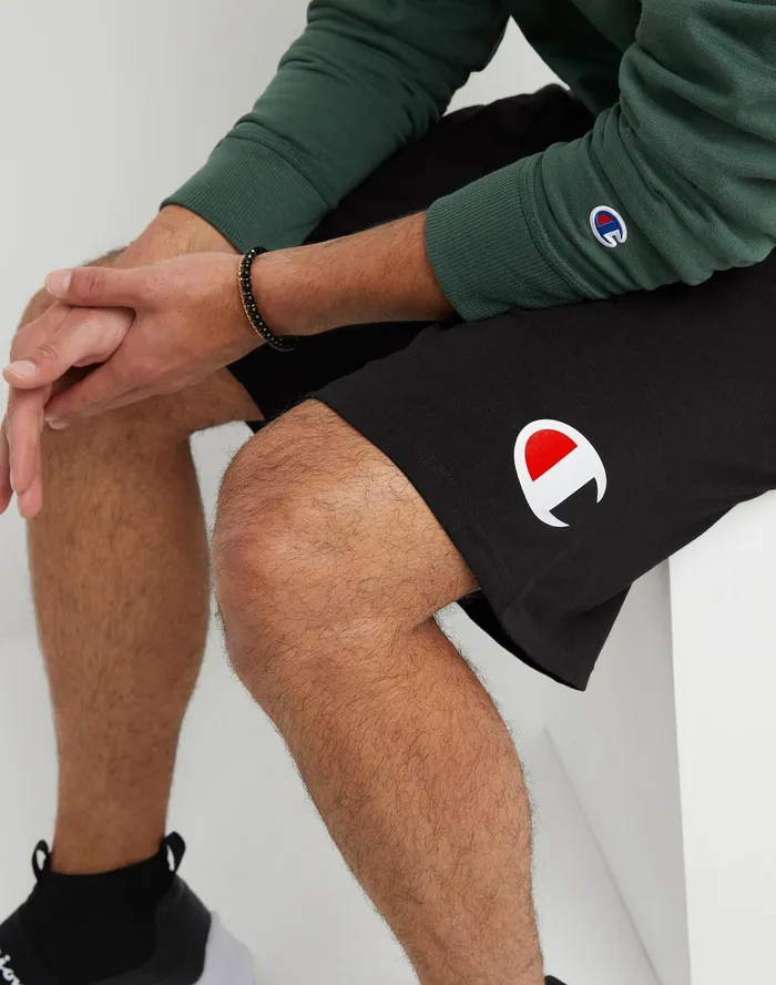 Powerblend Shorts Big C Logo 10034 Black Men Champion Shorts