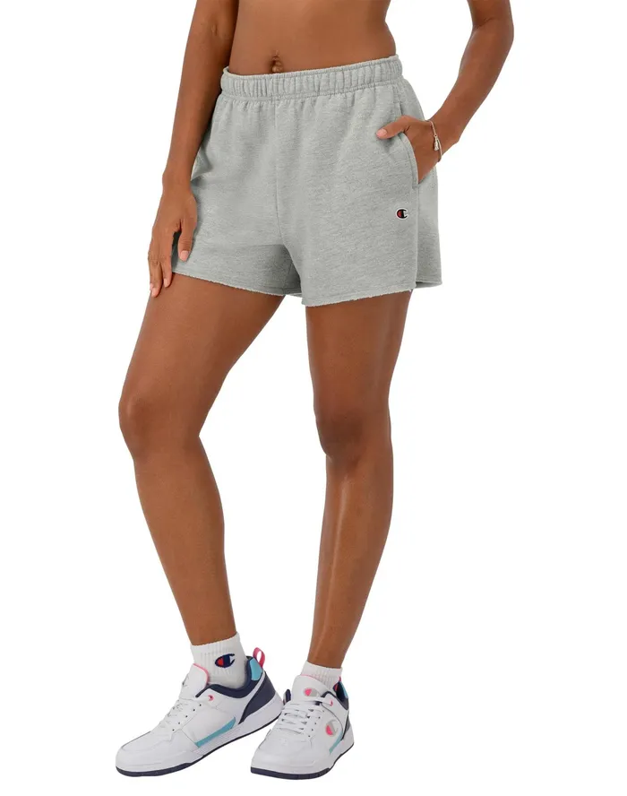 Powerblend Shorts C Logo 3034 Oxford Grey Women Champion Shorts