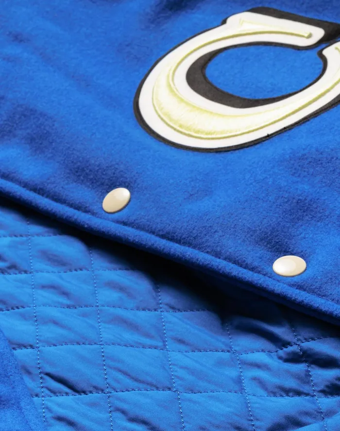 Premium Letterman Jacket Big C Logo Royal Blue Blastfresh Tan Men Champion Jackets
