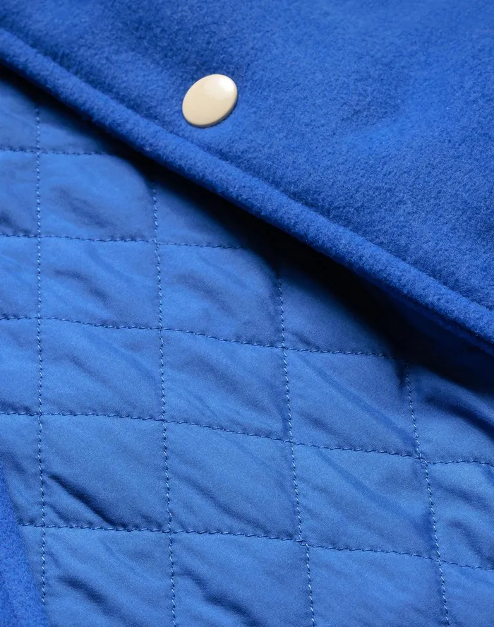 Premium Letterman Jacket Big C Logo Royal Blue Blastfresh Tan Men Champion Jackets