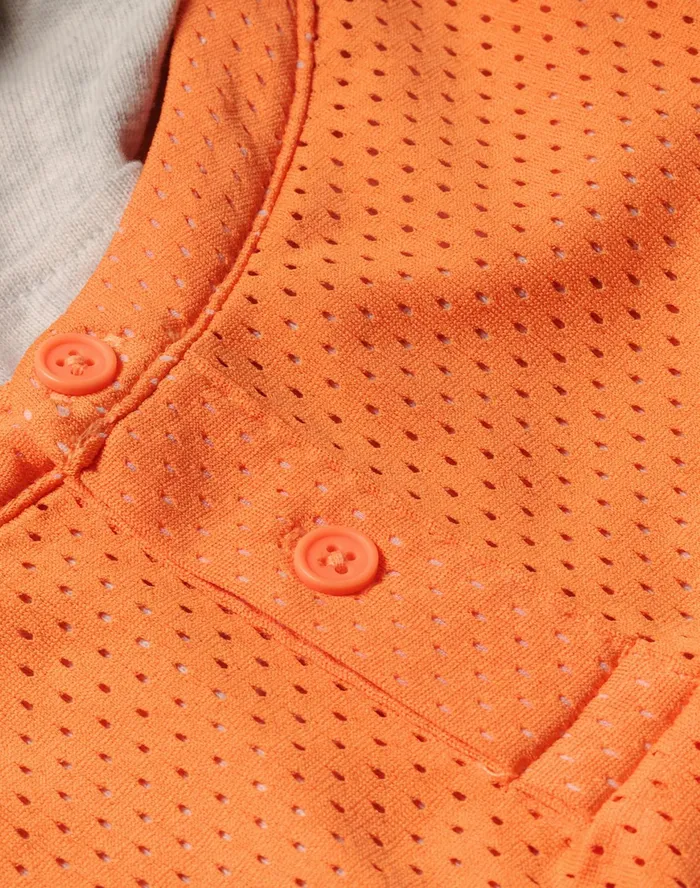 Premium Weave Layered Mesh Hoodie C Logo Oatmeal Heatherpop Orange Men Champion Hoodies and Sweatshirts