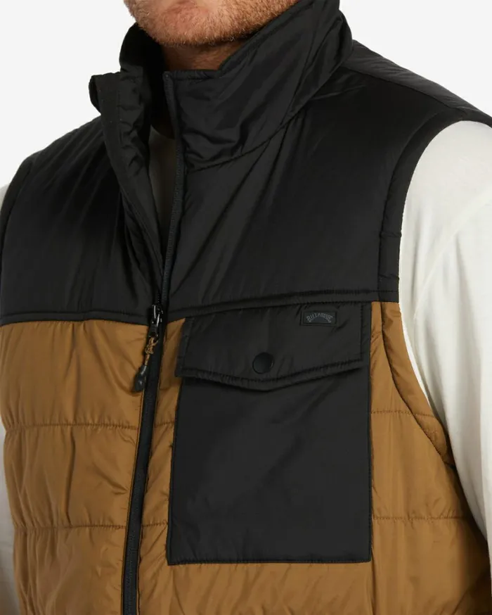 Prism Vest Quilted Vest Otter Men Billabong Jackets