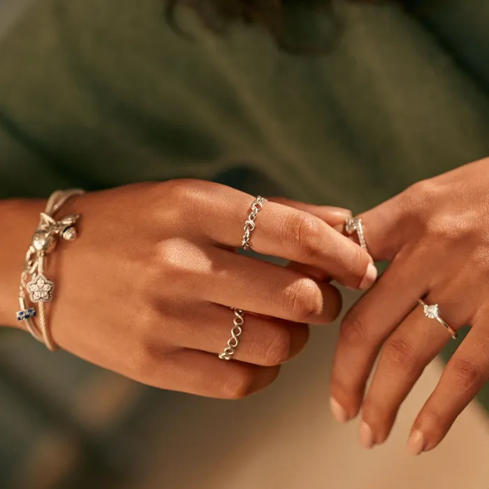 Promise Rings Women Pandora Clear Heart Solitaire Ring