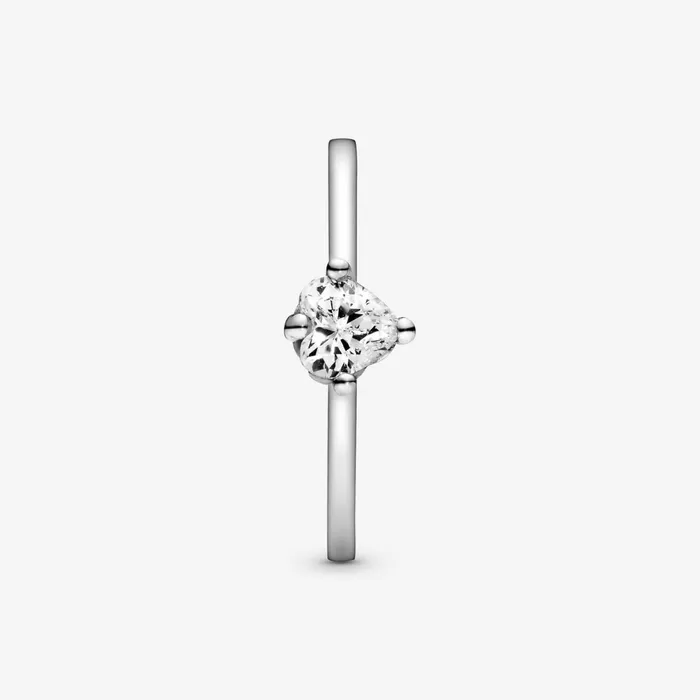 Promise Rings Women Pandora Clear Heart Solitaire Ring