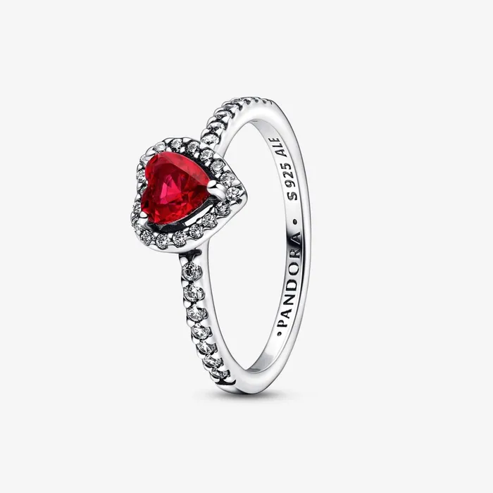 Promise Rings Women Pandora Elevated Red Heart Ring