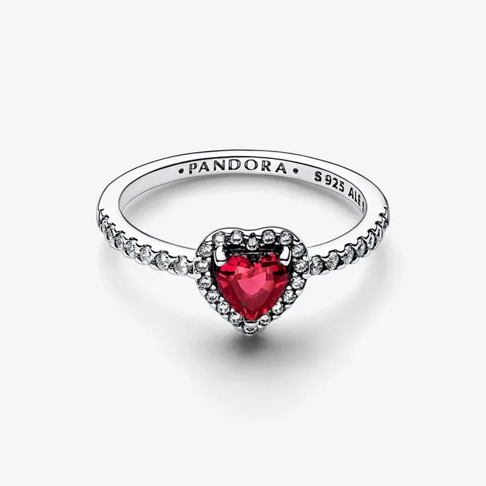 Promise Rings Women Pandora Elevated Red Heart Ring