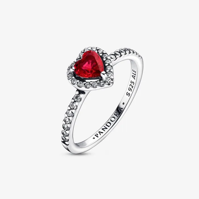 Promise Rings Women Pandora Elevated Red Heart Ring