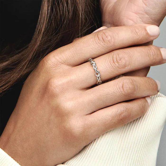 Promise Rings Women Pandora Knotted Hearts Ring
