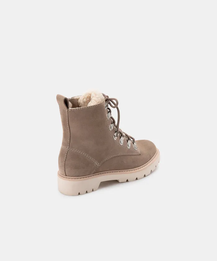 Puck Booties Dk Taupe Suede Women Dolce Vita Boots and Booties