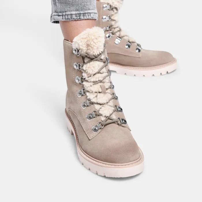 Puck Booties Dk Taupe Suede Women Dolce Vita Boots and Booties