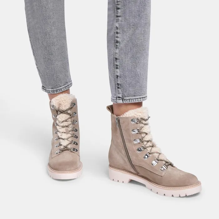 Puck Booties Dk Taupe Suede Women Dolce Vita Boots and Booties