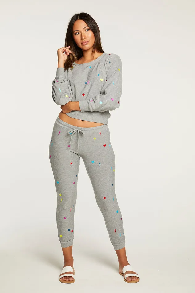 Rainbow Stitches Pant Womens Bottoms Chaser Brand Rainbow Stitches Pant Womens Bottoms Chaser Brand