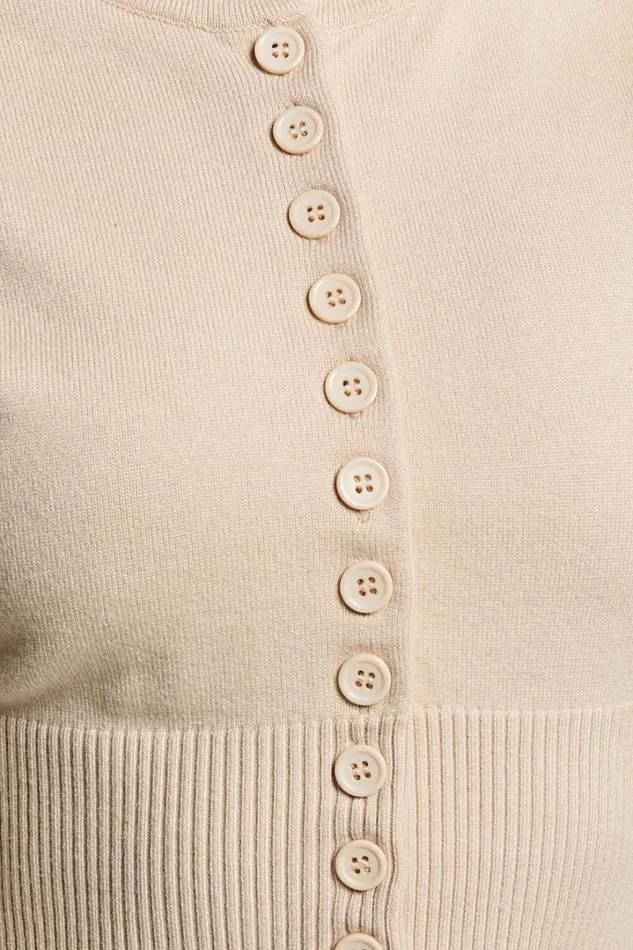 Ramsey Cardigan 8211 Recycled Contoured Waist Button Down Cardigan In Cream Women Showpo Sweaters and Cardigans