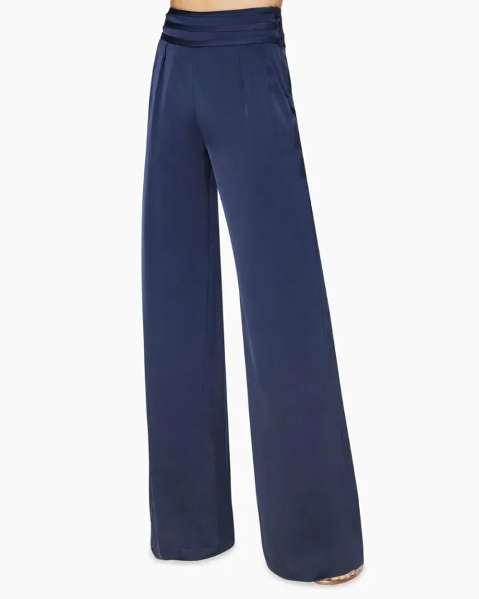 Ramy Brook Bottoms Women Joss Wide Leg Pant Navy