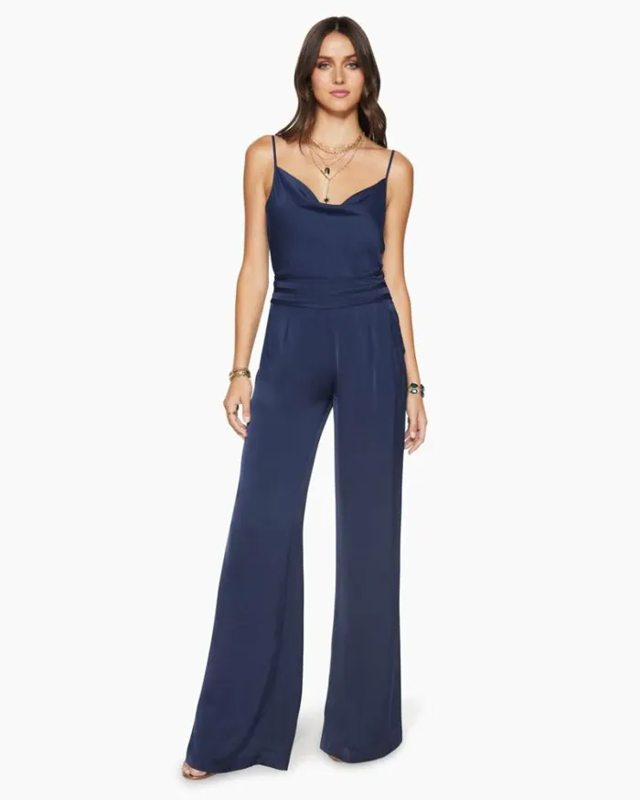 Ramy Brook Bottoms Women Joss Wide Leg Pant Navy