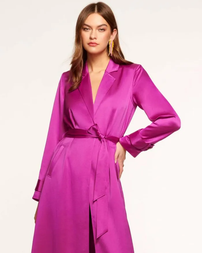 Ramy Brook Jackets Women Alexia Trench Coat Wild Rose