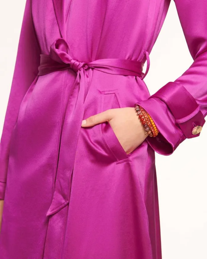 Ramy Brook Jackets Women Alexia Trench Coat Wild Rose