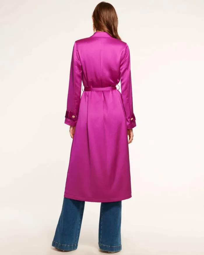 Ramy Brook Jackets Women Alexia Trench Coat Wild Rose