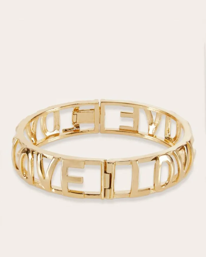 Ramy Brook Jewelry Women Love Bangle Bracelet Gold