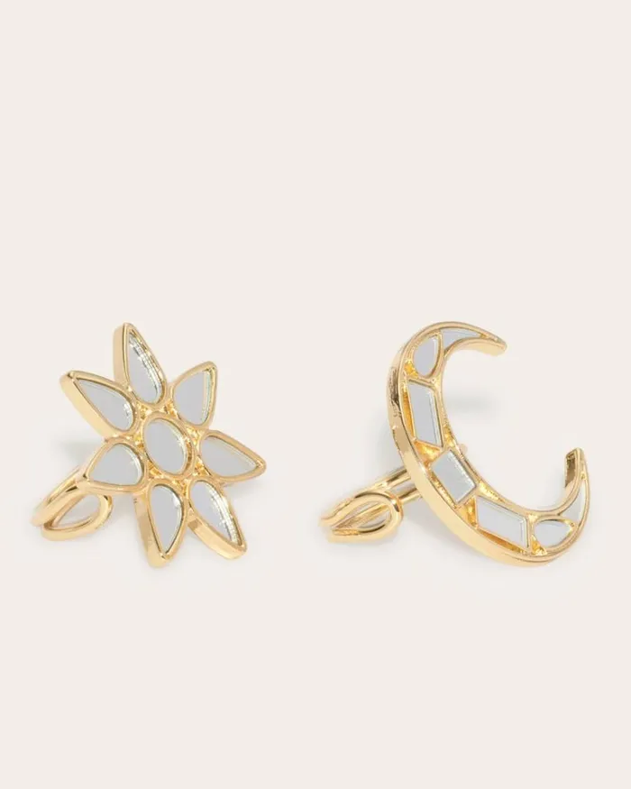 Ramy Brook Jewelry Women Lunar Mirrored Ring Set Gold Ramy Brook Jewelry Women Lunar Mirrored Ring Set Gold