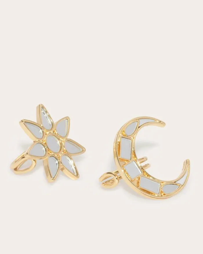 Ramy Brook Jewelry Women Lunar Mirrored Ring Set Gold Ramy Brook Jewelry Women Lunar Mirrored Ring Set Gold