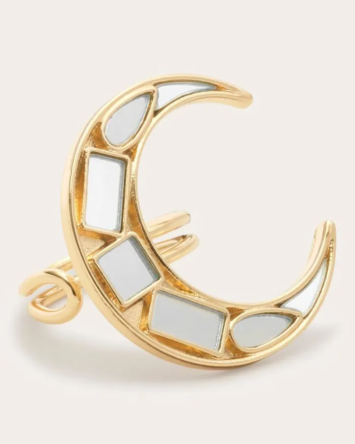 Ramy Brook Jewelry Women Lunar Mirrored Ring Set Gold Ramy Brook Jewelry Women Lunar Mirrored Ring Set Gold