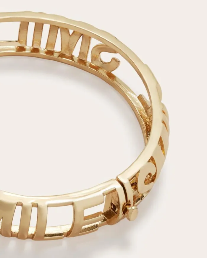 Ramy Brook Jewelry Women Smile Bangle Bracelet Gold