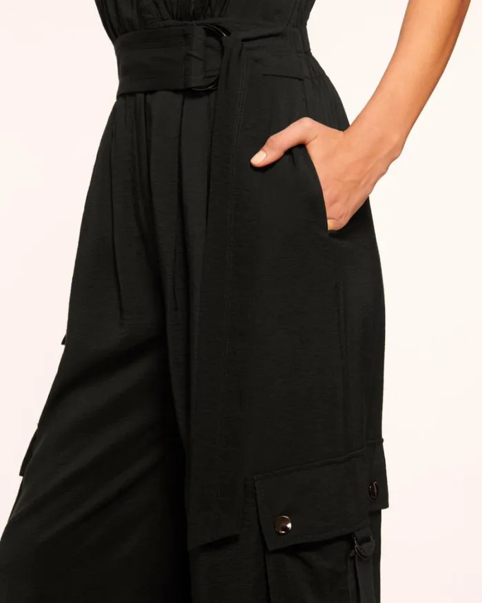 Ramy Brook Jumpsuits Women Lilyana VNeck Jumpsuit Black