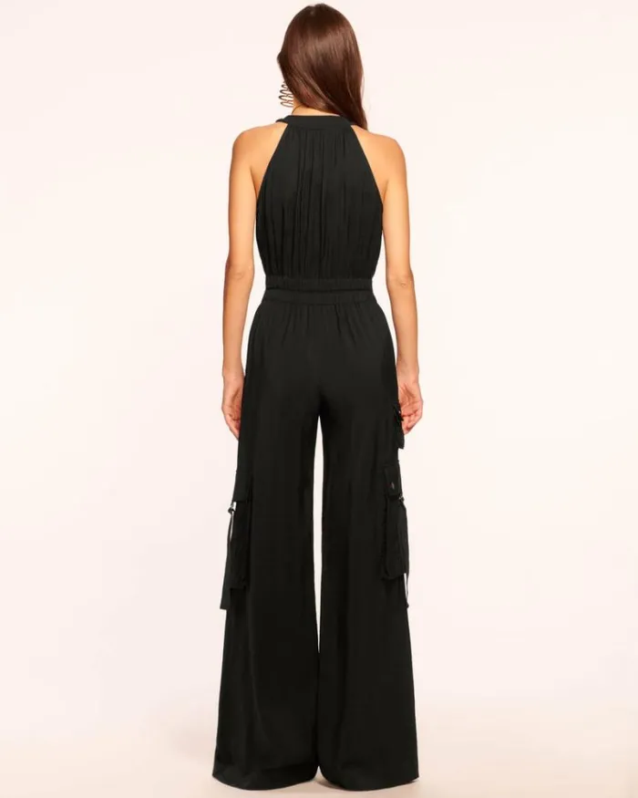 Ramy Brook Jumpsuits Women Lilyana VNeck Jumpsuit Black