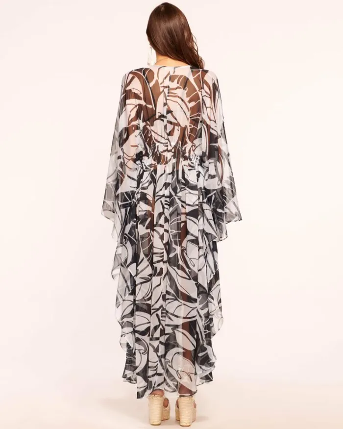 Ramy Brook Swim and Coverups Women Austin Coverup Maxi Dress Black Palm