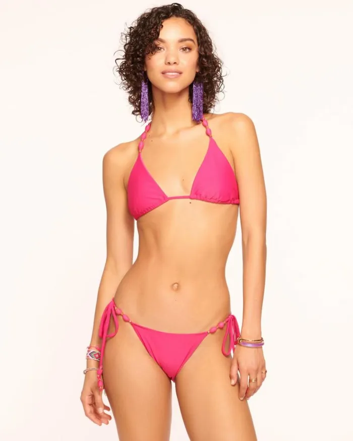 Ramy Brook Swim and Coverups Women Paula Strappy Bikini Bottom Perfect Pink