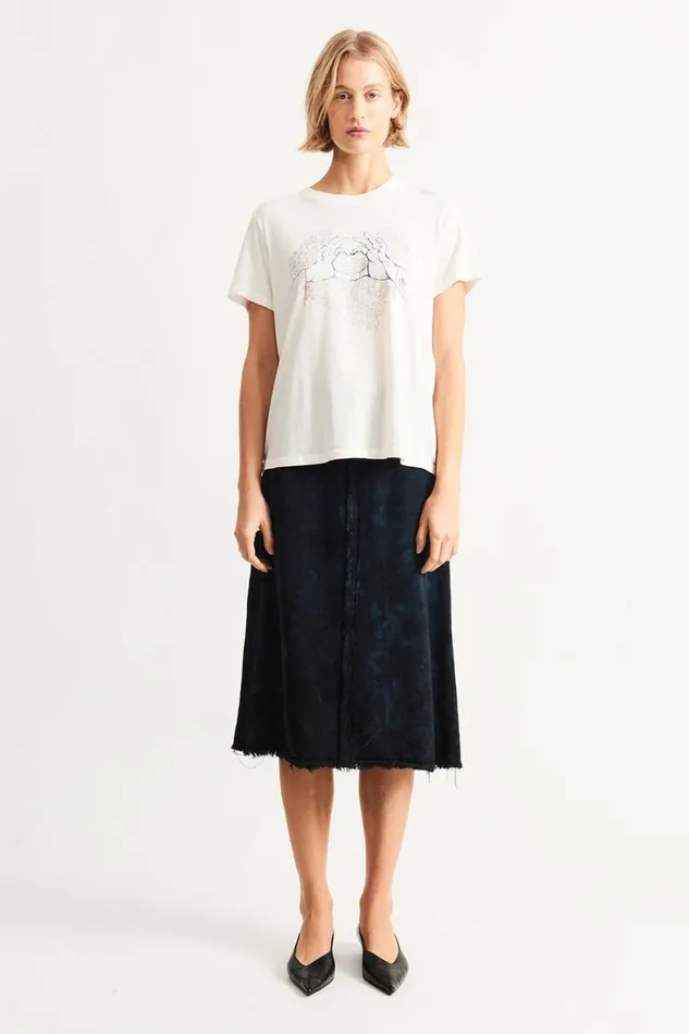 Raquel Allegra Dirty White Betty Tee Women Bottoms