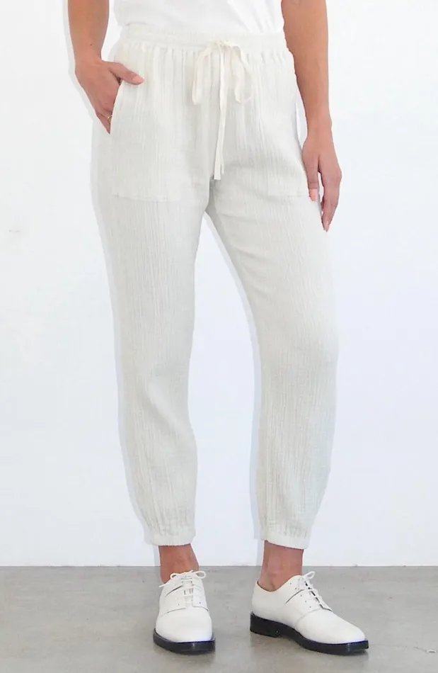 Raquel Allegra Dirty White Tracker Pant Women Bottoms