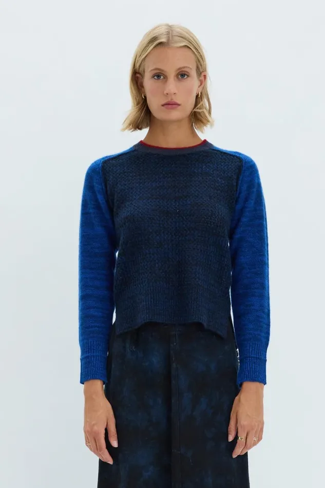 Raquel Allegra Indigo Cashmere Lilith Sweater Women Sweaters and Knits