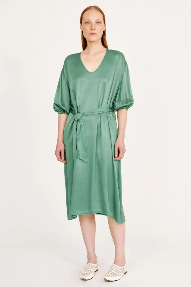Raquel Allegra Pebble Satin Jade Ventura Dress Women Dresses