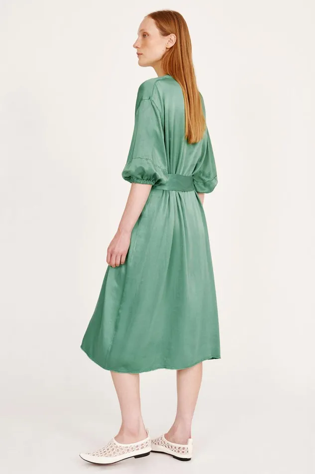 Raquel Allegra Pebble Satin Jade Ventura Dress Women Dresses